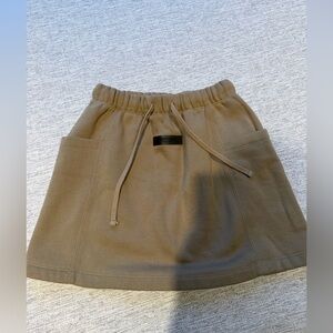 Essentials Tan Mini Skirt with Drawstring